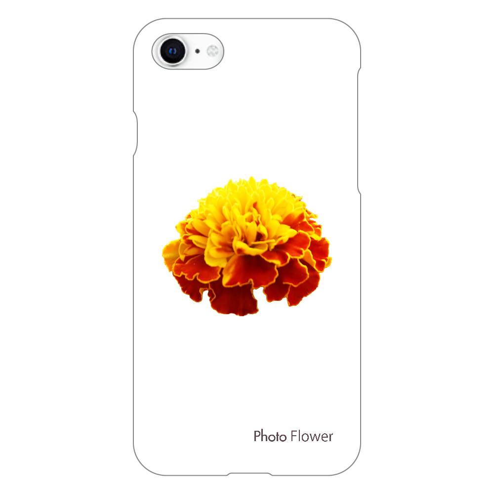 マリーゴールドの花　イエロー iPhoneSE2/SE3 (第2世代・第3世代) (透明）