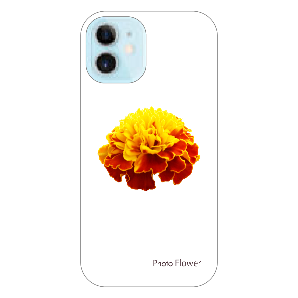 マリーゴールドの花　イエロー iPhone12 mini（透明）