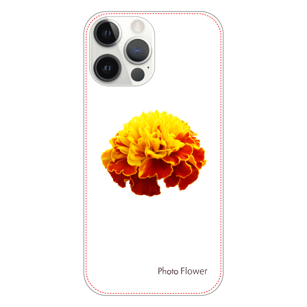 マリーゴールドの花　イエロー iPhone12 ProMax（透明）