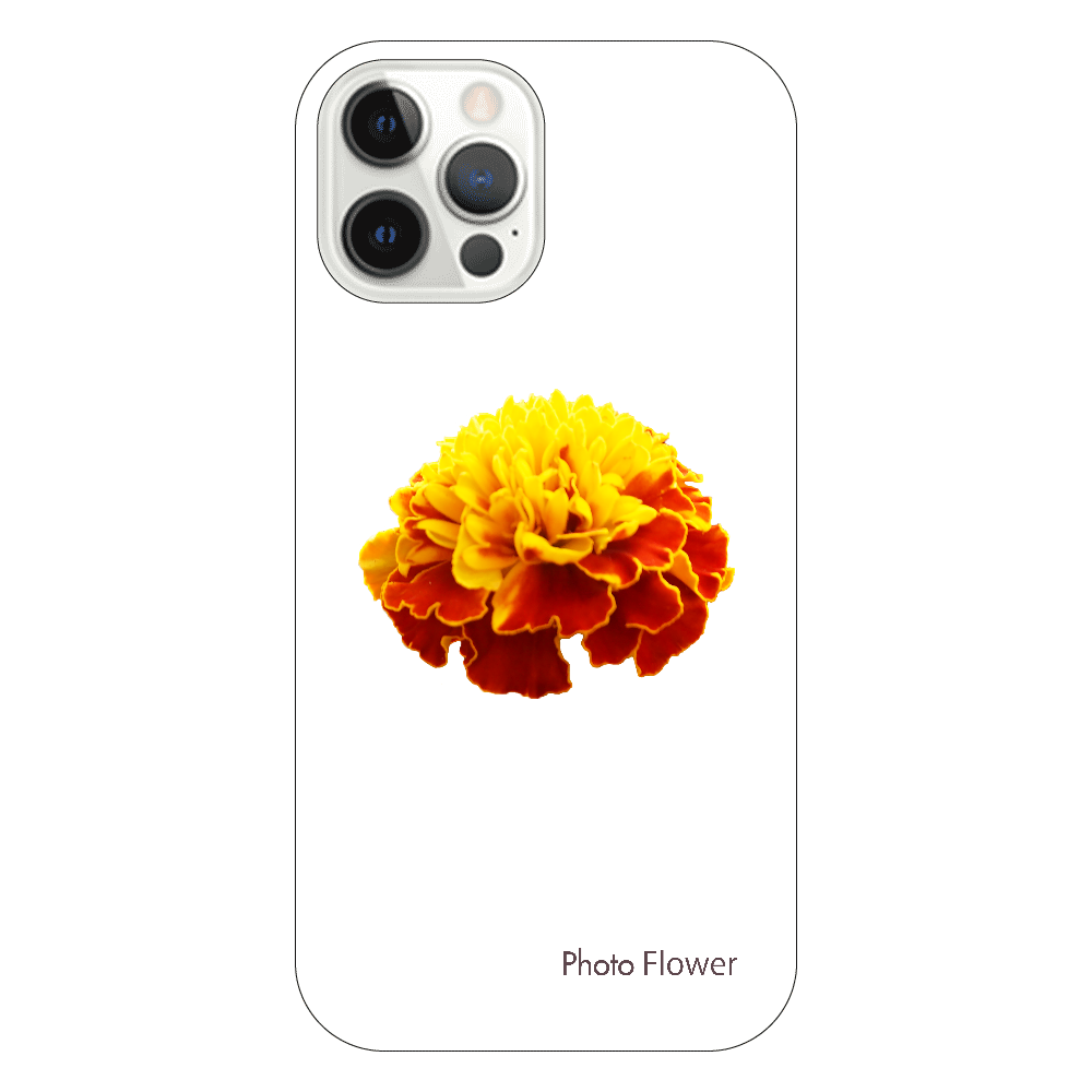マリーゴールドの花　イエロー iPhone12 Pro(透明）