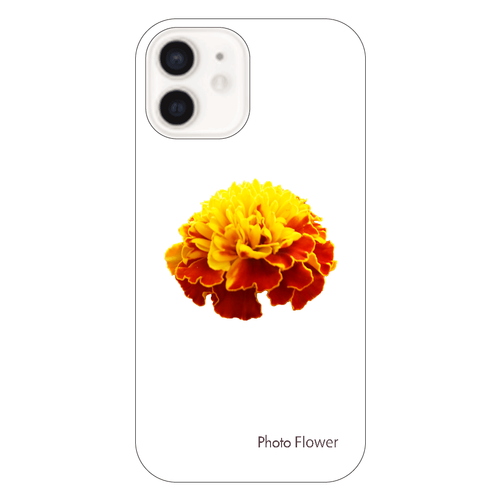 マリーゴールドの花　イエロー iPhone12（透明）