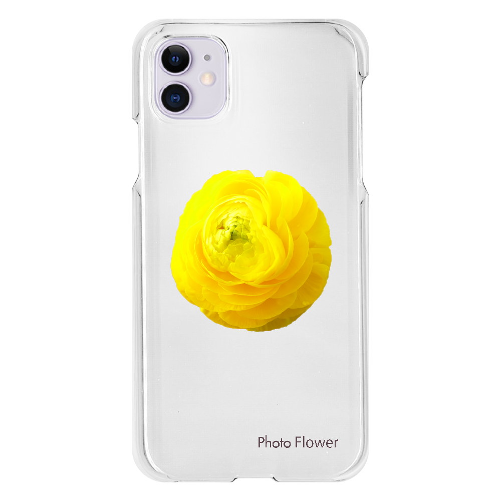 ラナンキュラスの花　イエロー iPhone11(透明）