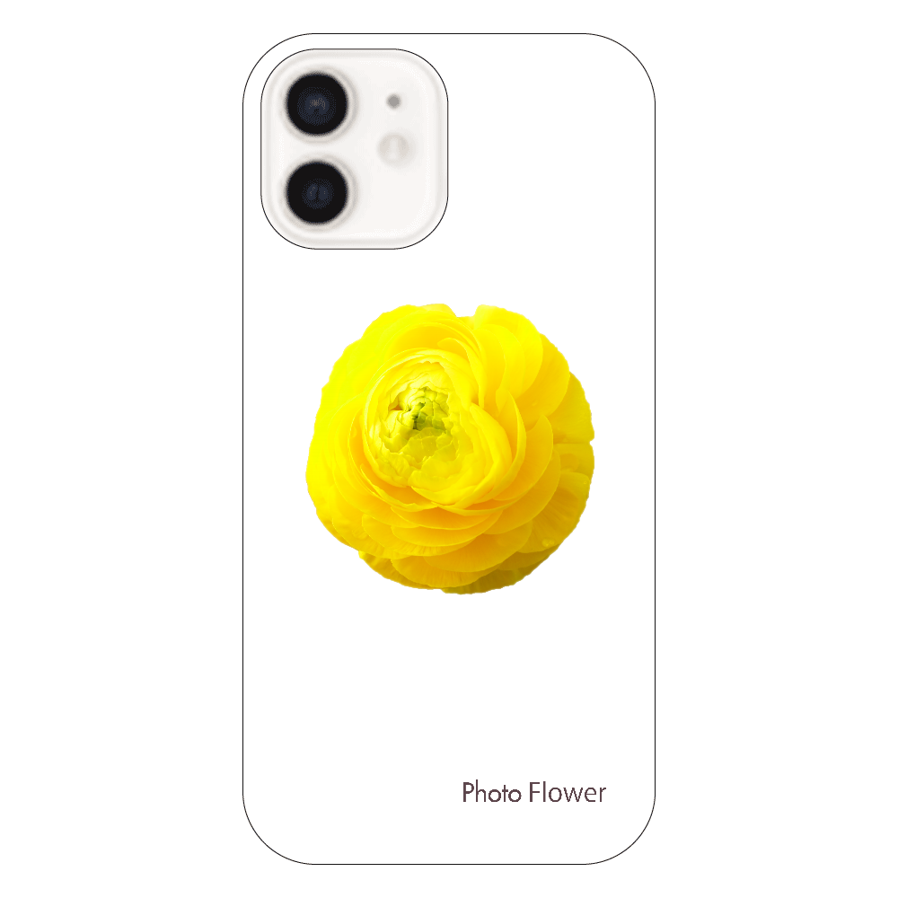 ラナンキュラスの花　イエロー iPhone12（透明）