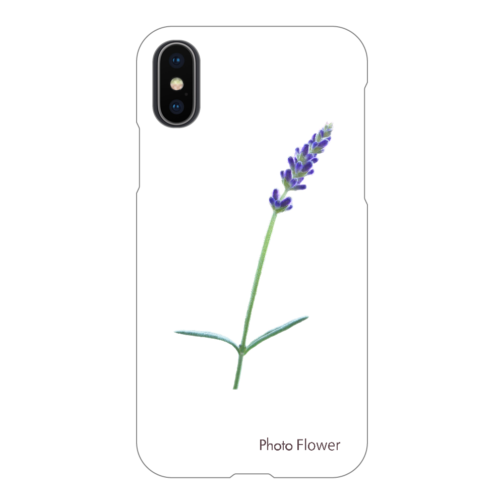 ラベンダーの花　ブルー iPhoneX/Xs(透明)