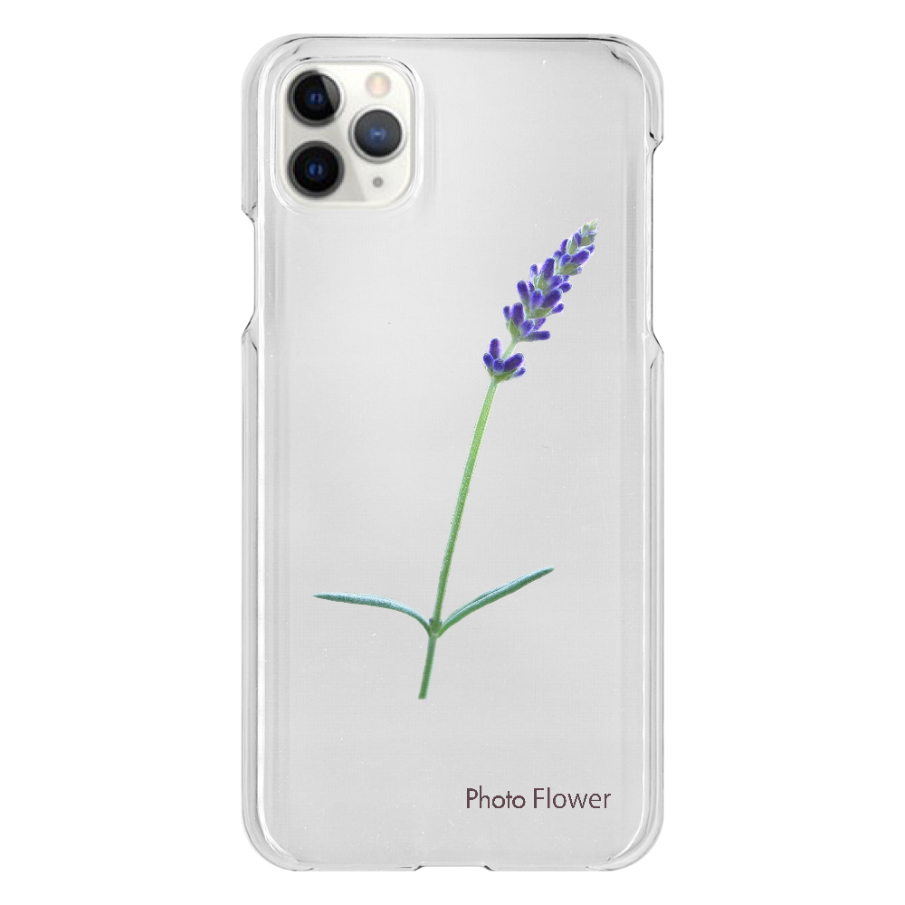 ラベンダーの花　ブルー iPhone 11 ProMax（透明）
