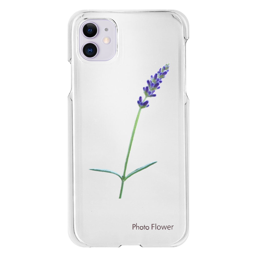ラベンダーの花　ブルー iPhone11(透明）
