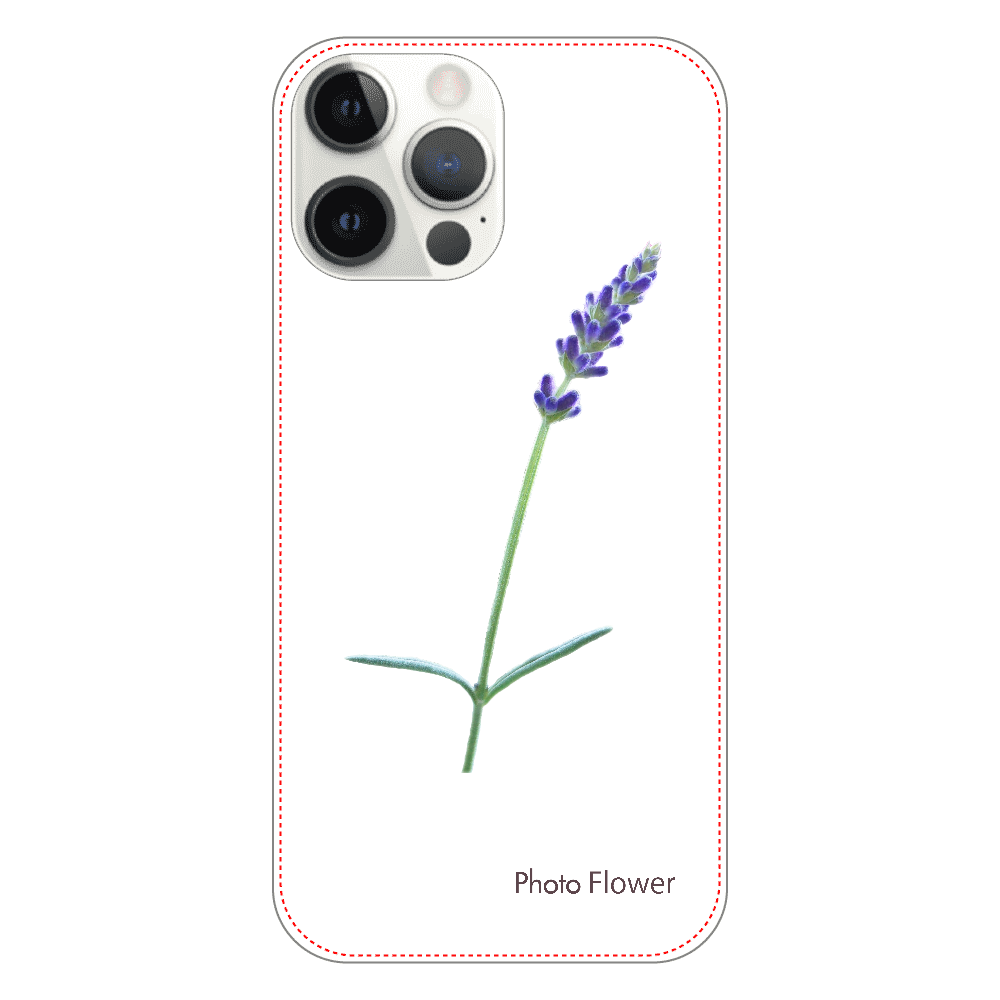 ラベンダーの花　ブルー iPhone12 ProMax（透明）