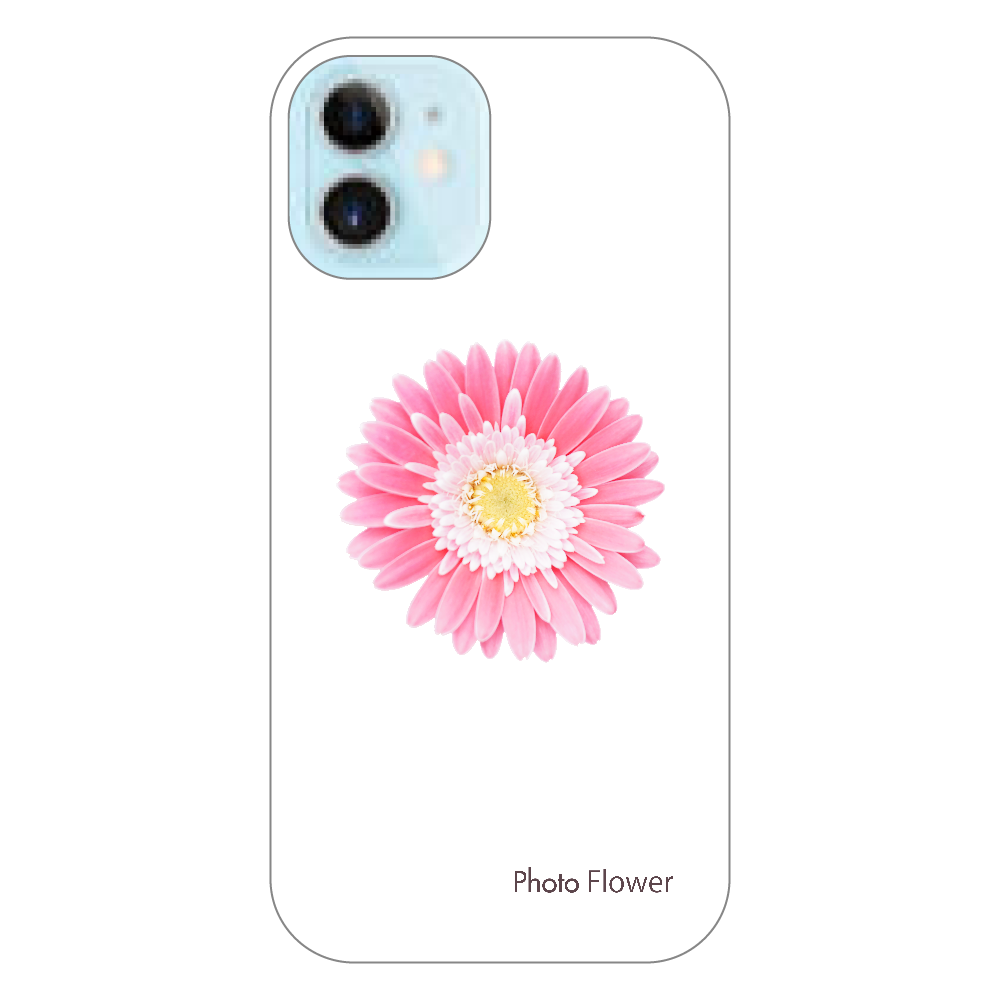 ガーベラの花　ピンク iPhone12 mini（透明）