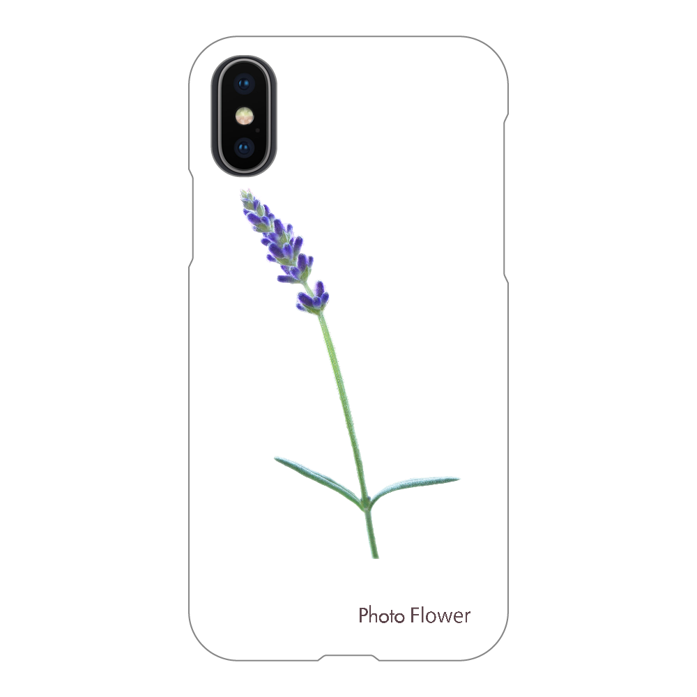 ラベンダーの花　ブルー iPhoneX/Xs(透明)