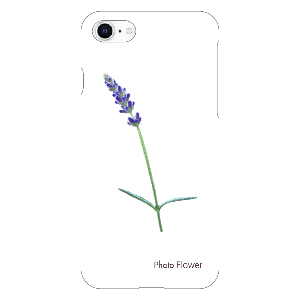 ラベンダーの花　ブルー iPhoneSE2/SE3 (第2世代・第3世代) (透明）