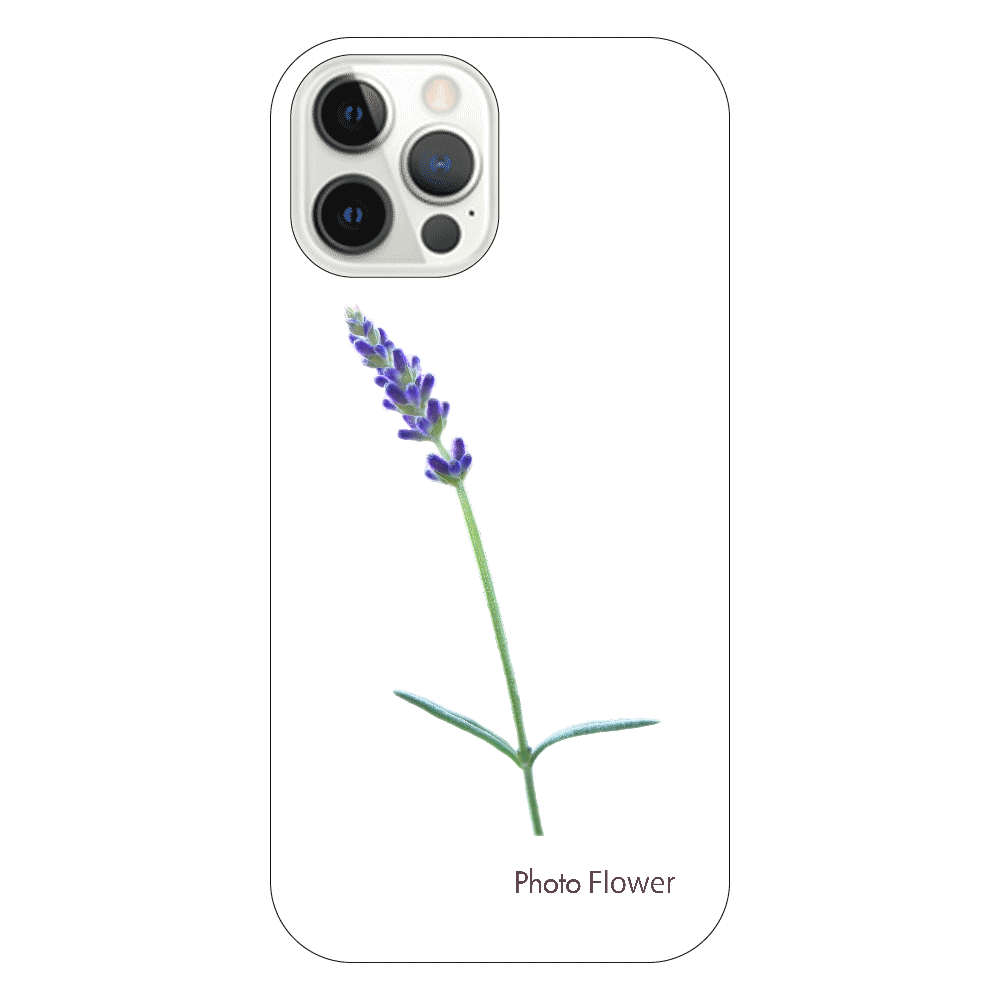 ラベンダーの花　ブルー iPhone12 Pro(透明）