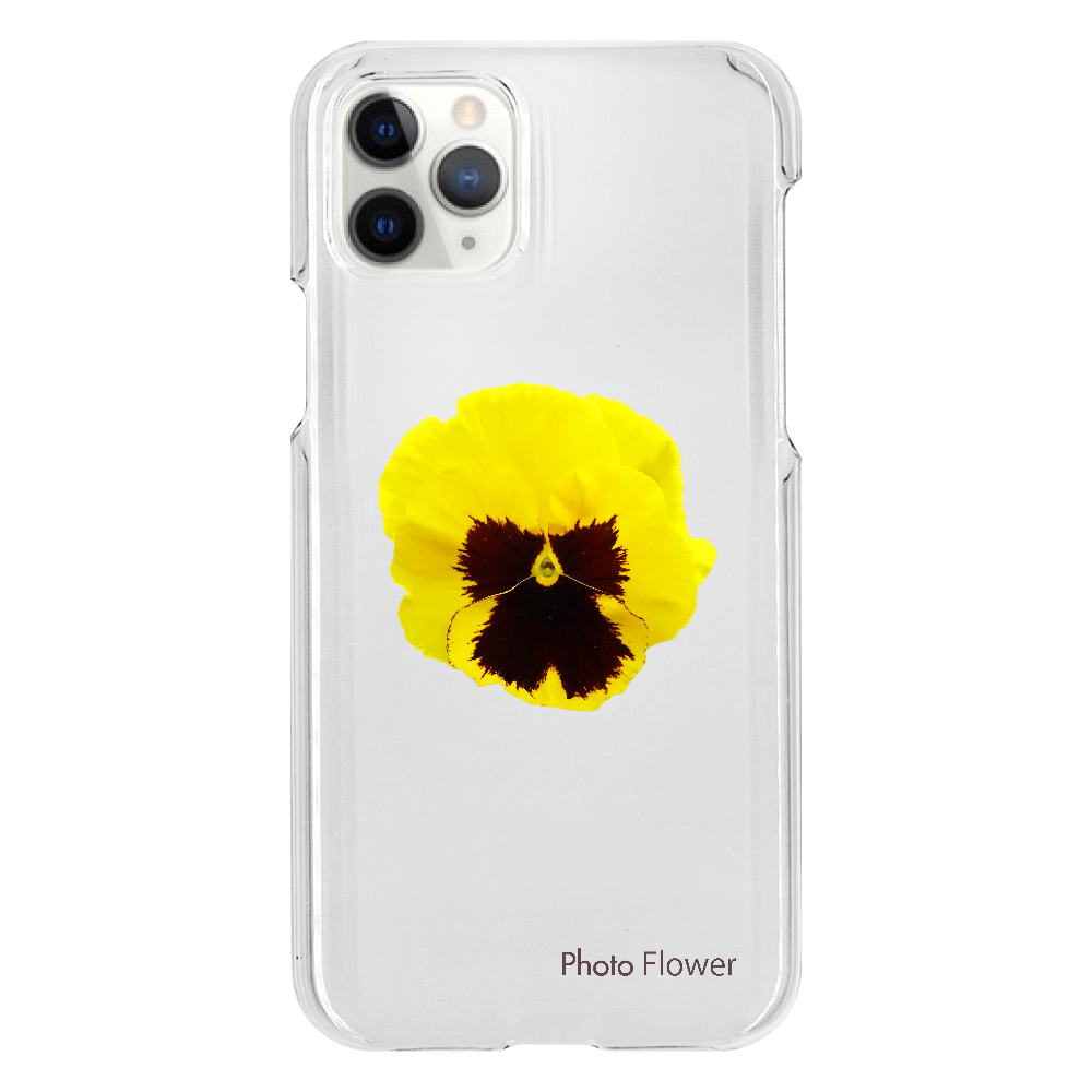パンジーの花　イエロー iPhone11 Pro（透明）