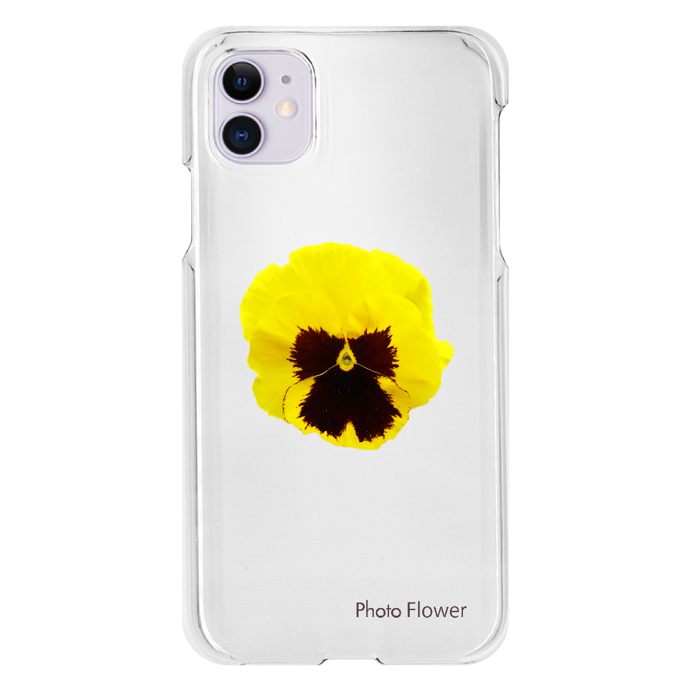 パンジーの花　イエロー iPhone11(透明）