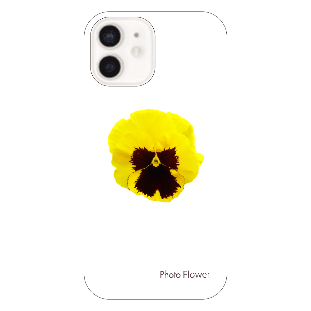 パンジーの花　イエロー iPhone12（透明）