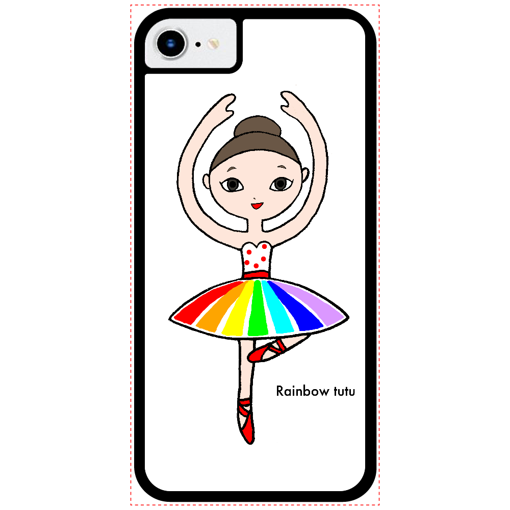 Rainbowtutu iphone8 ラバーケース iPhone8_プリントパネルラバーケース