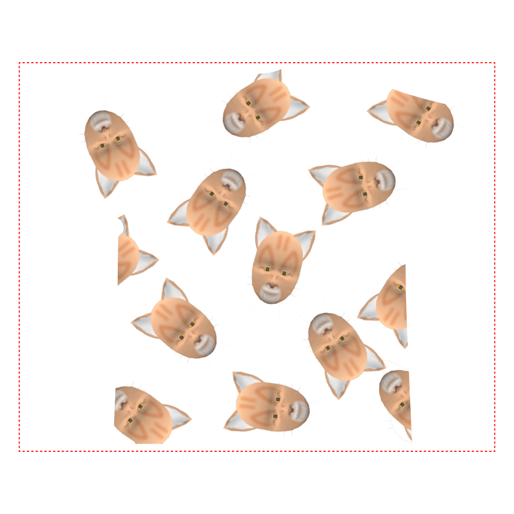 ドムキャッツTシャツ(XL) フルグラフィックTシャツ(XL) (全面インクジェットプリント)