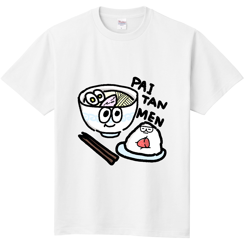 白湯麺と明太子おにぎりセットTシャツ