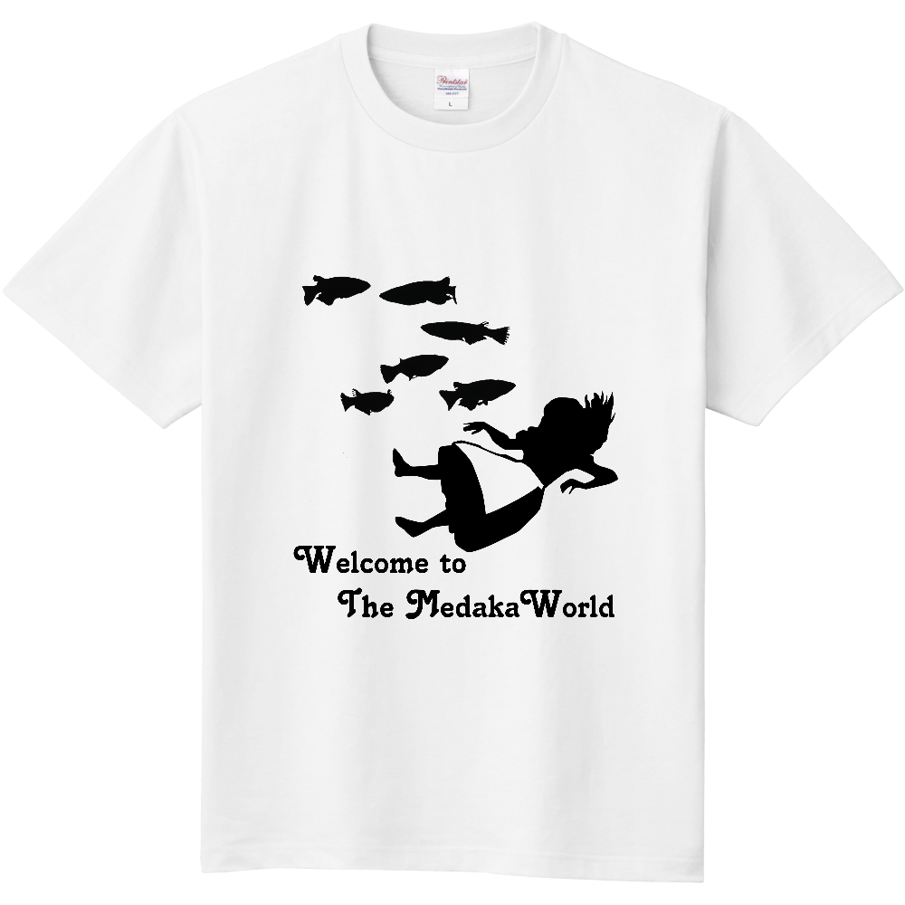 メダカの世界へようこそTシャツ（白） 定番Ｔシャツ