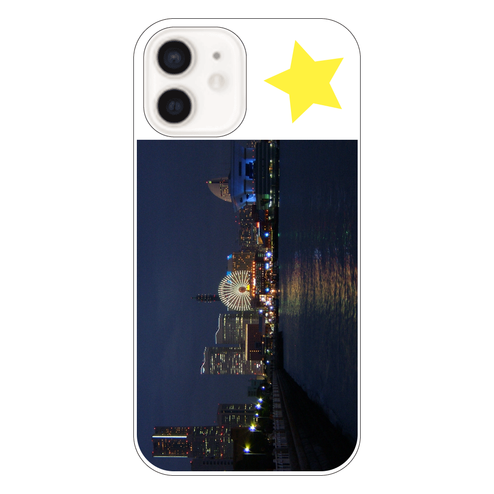 海のある夜景　iPhone12 iPhone12（透明）