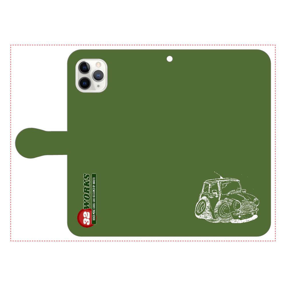 ROVER MINI イラスト iPhone11 Pro MAX 手帳型 スマホケース