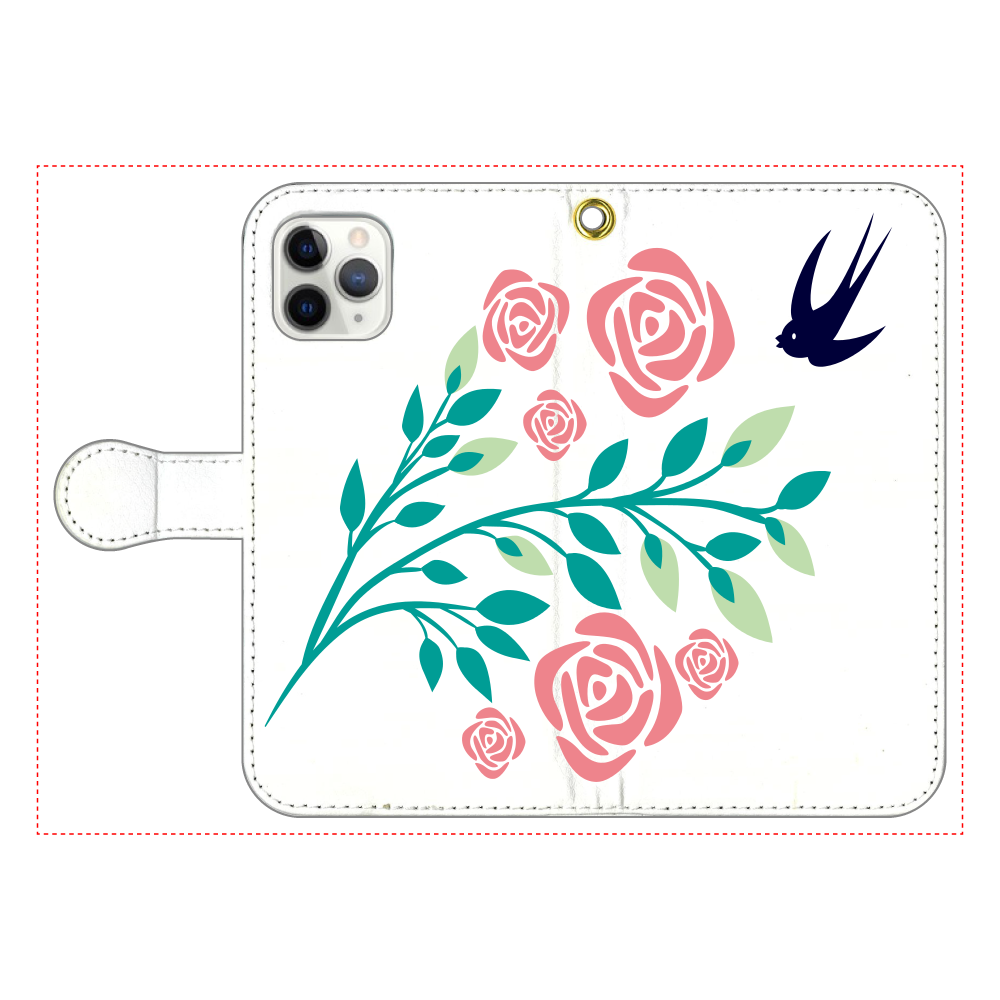 花と鳥の手帳型ベルト付きiPhone11 Pro iPhone11 Pro 手帳型スマホケース