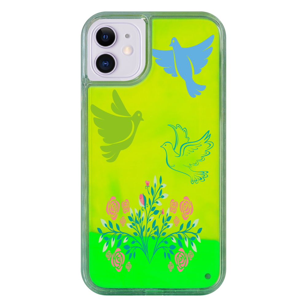 花と鳥３のiPhoneⅪ iPhone11 ネオンサンドケース