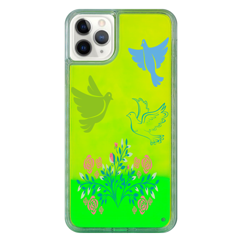 花と鳥３のネオンサンドケースiPhoneⅪProMax iPhone11 ProMax ネオンサンドケース