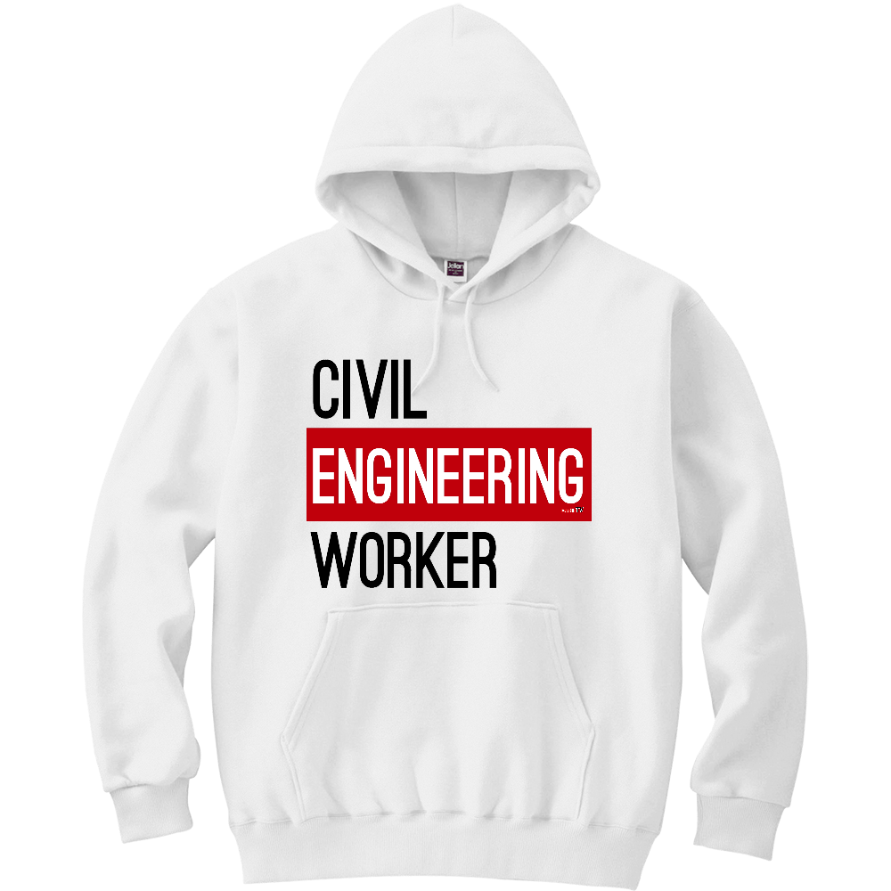 Civil engineering workerパーカー 軽量プルパーカー (長袖プリント)
