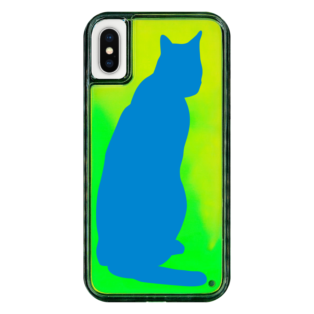 猫のネオンサンドケースiPhoneX/XS