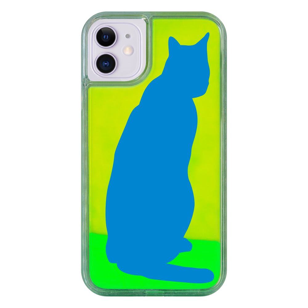 猫のネオンサンドケースiPhoneⅪ iPhone11 ネオンサンドケース