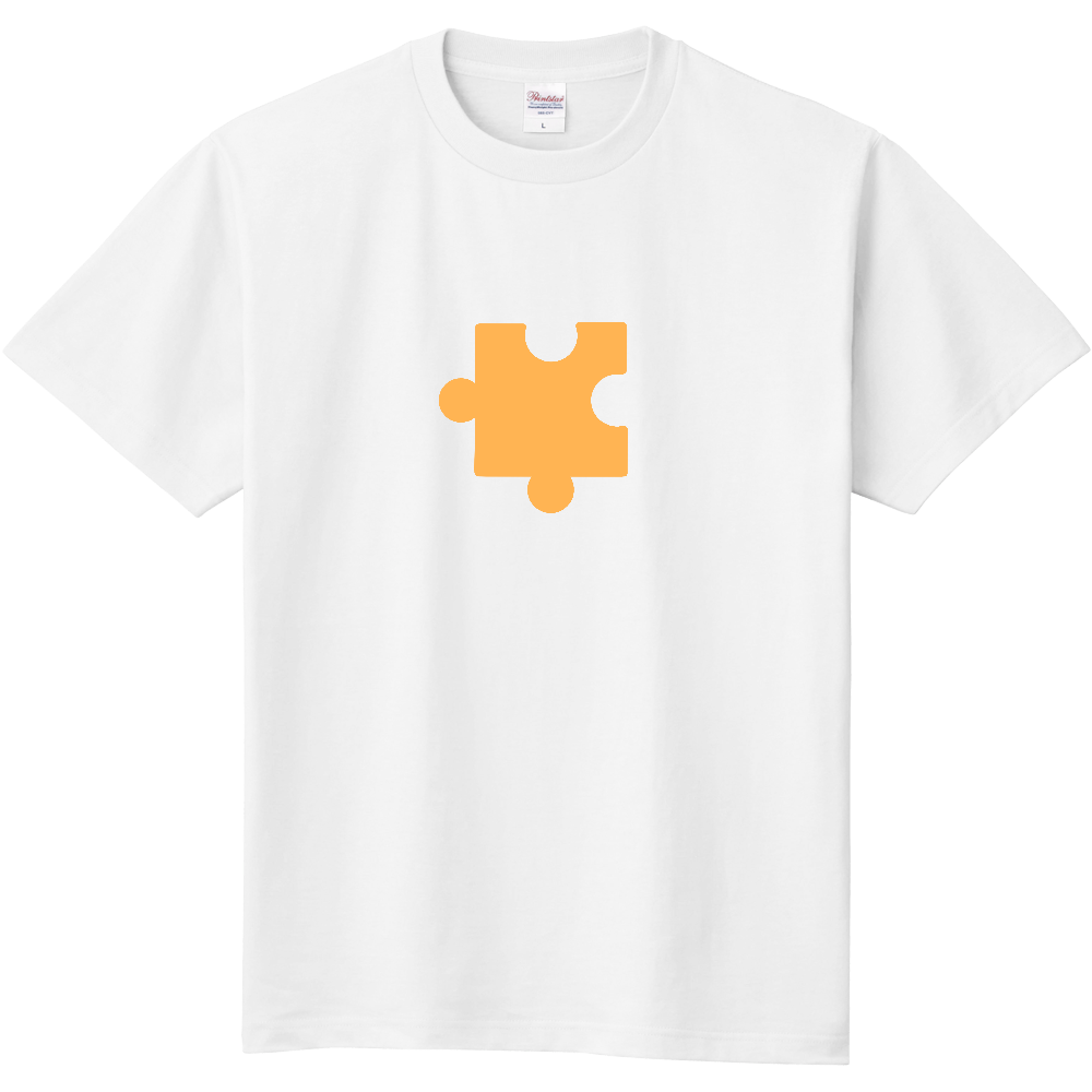 パズルの1ピースTシャツ(オレンジ)-半袖- 定番Ｔシャツ