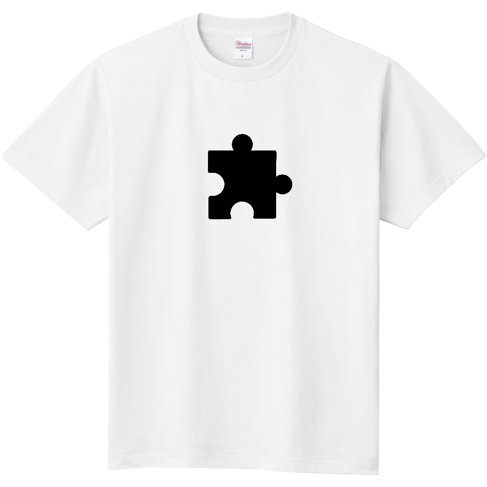 パズルの1ピースTシャツ(黒)-半袖- 定番Ｔシャツ