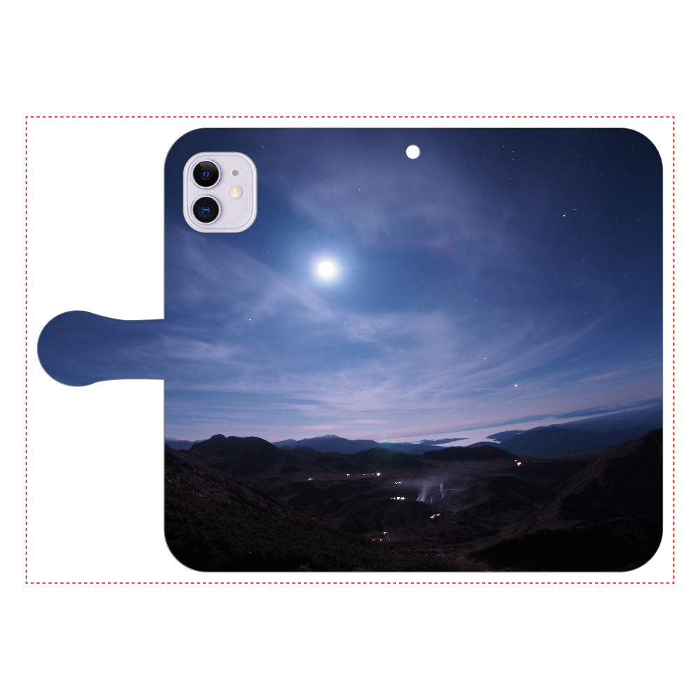 立山室堂と星 iPhone11 手帳型スマホケース