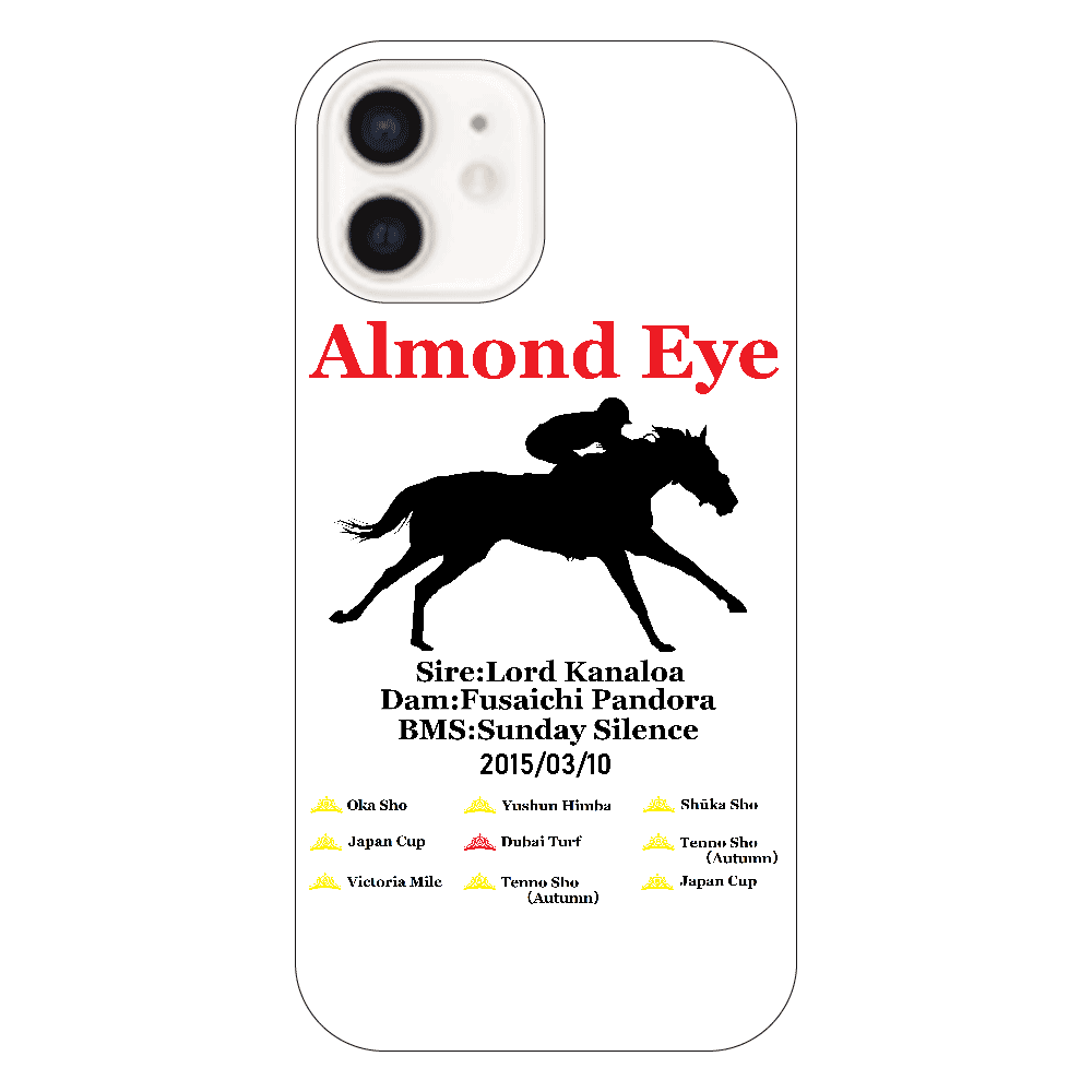 アーモンドアイ引退記念　スマホケース　透明 iPhone12（透明）