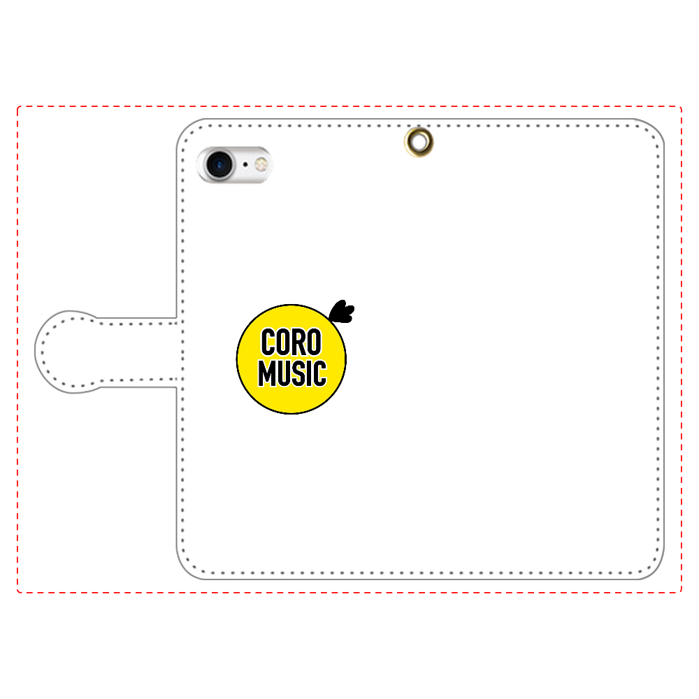 CORO　MUSIC　手帳型スマホケース iPhoneSE2/SE3 手帳型スマホケース　