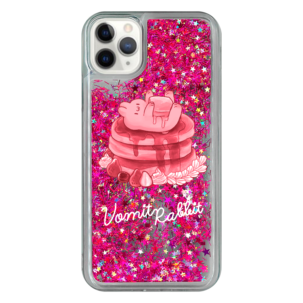 ピンクぱんけーきうさちゃん_グリッター  iPhone11 Pro Max グリッターケース