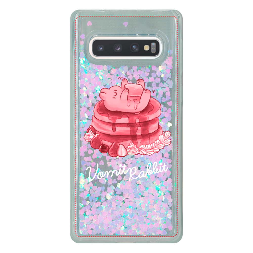 ピンクぱんけーきうさちゃん Galaxy S10トキメキハートケース
