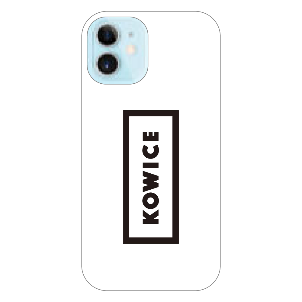 KOWICE iPhoneケース (iPhone12 mini) iPhone12 mini (白/黒)