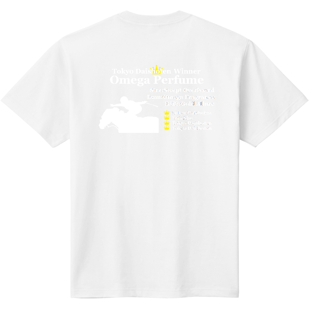 オメガパフューム　東京大賞典　Tシャツ　背面イラスト　ブラック、濃い色 定番Ｔシャツ