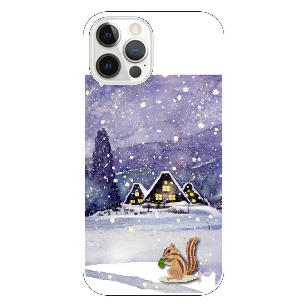 雪上のリス　iPhone12 Pro