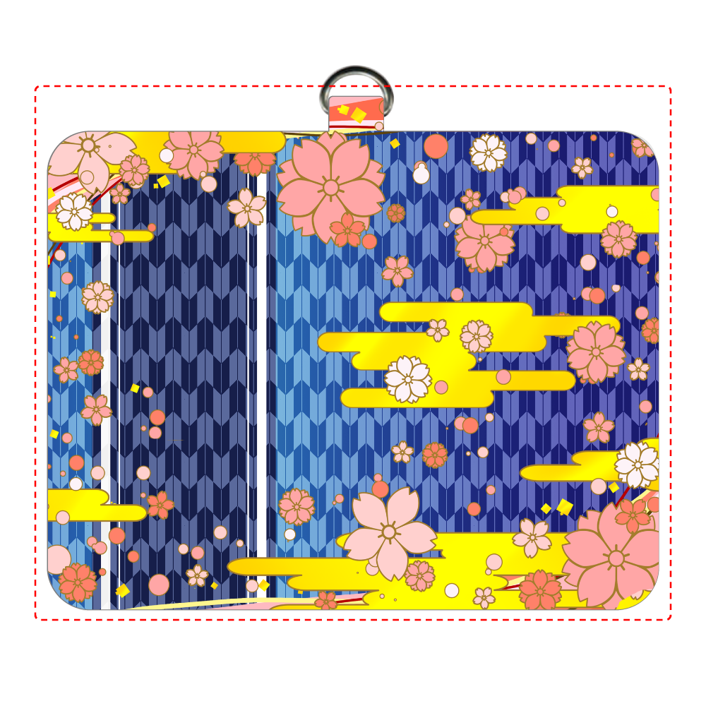 矢絣桜 パスケース