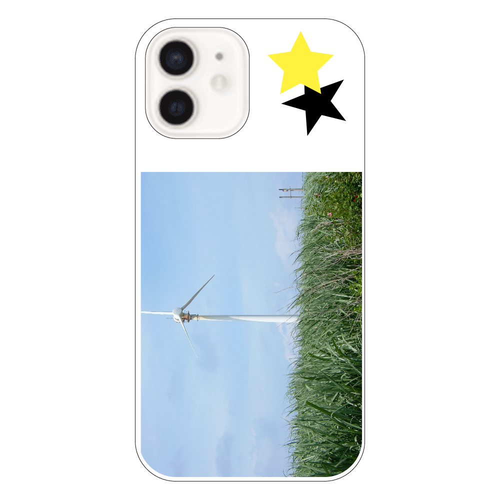 さとうきび畑と風車　iPhone12 iPhone12（透明）