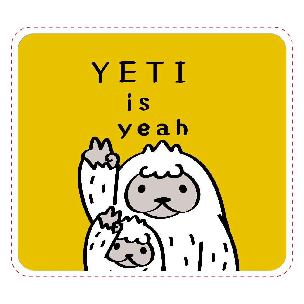 CT94 YETI is yeah A マウスパッド
