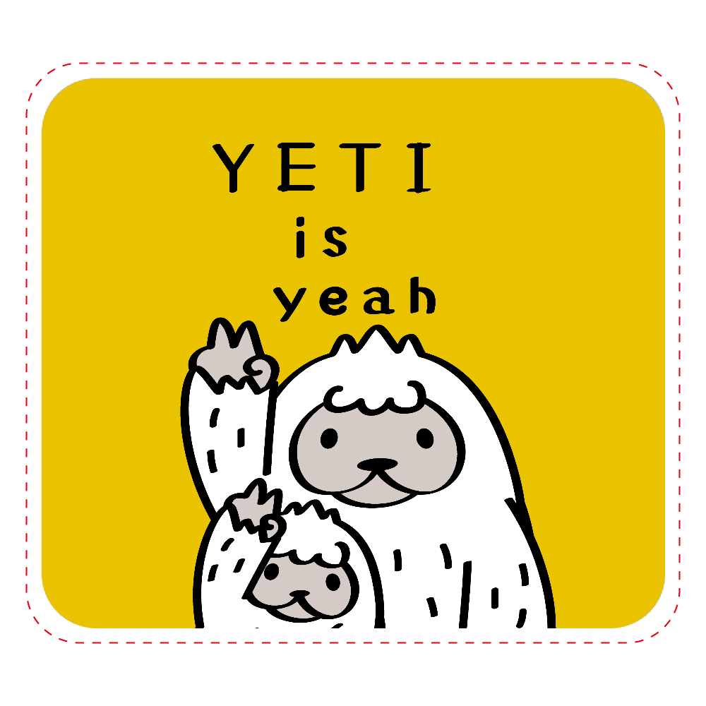 CT94 YETI is yeah A レザーマウスパッド（スクエア）