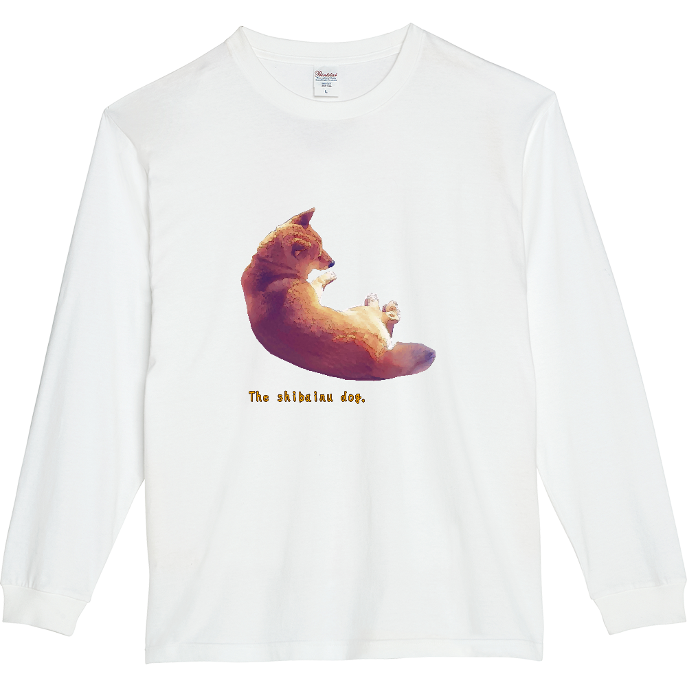 The shibainu dog. ５.６オンスヘビーウェイトLS-Tシャツ（リブ付き）