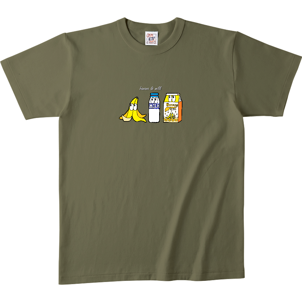 バナナミルク/モンスター オープンエンドマックスウェイトバインダーネックTシャツ