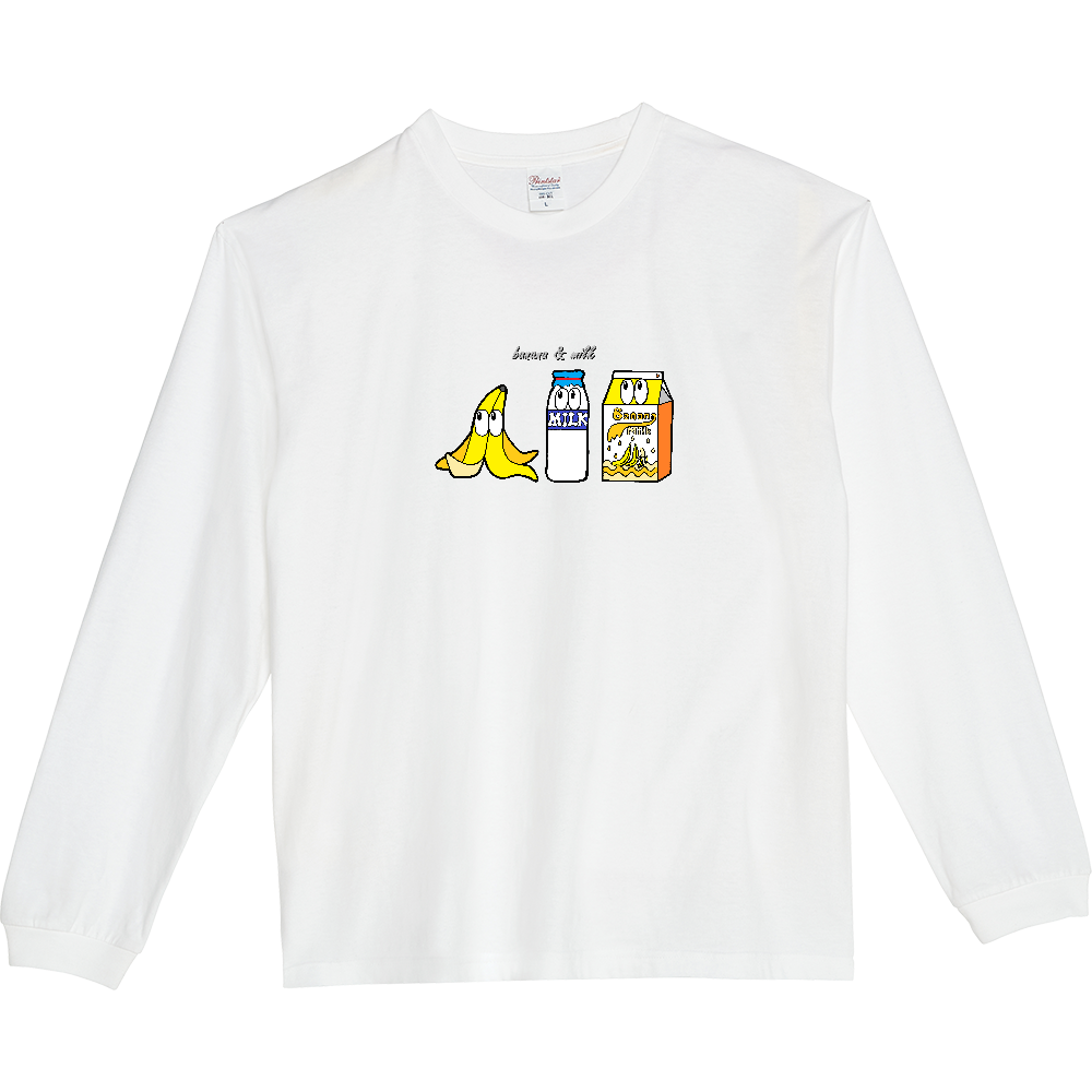 バナナミルク/モンスター ５.６オンスヘビーウェイトLS-Tシャツ