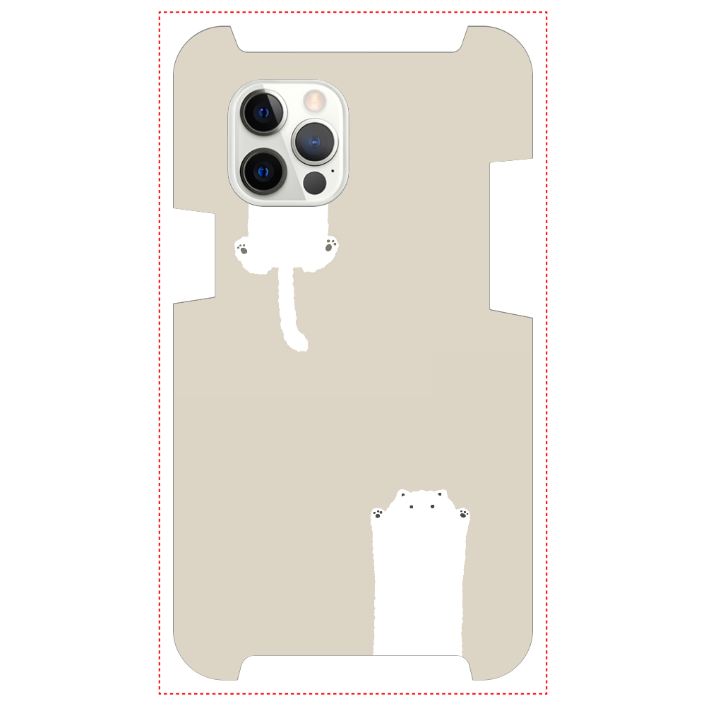のびるねこ(白猫ベージュ) iPhoneケースiPhone12 Pro Max1