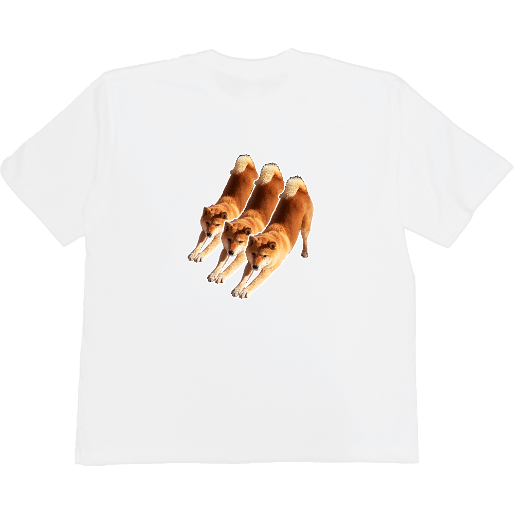 ストレッチ柴犬×3ヘビーウェイト ビッグシルエットTシャツ2