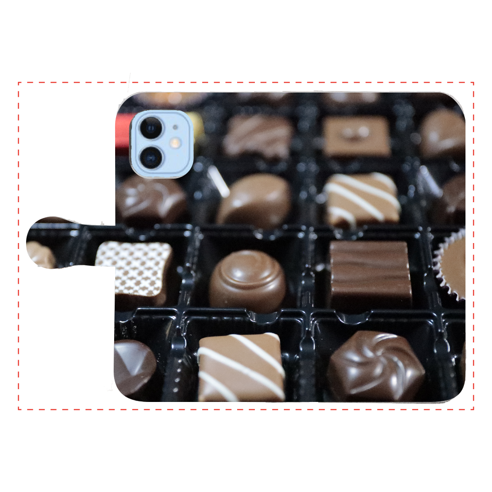 チョコレート３ iPhone12/12pro 手帳型スマホケース
